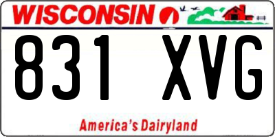 WI license plate 831XVG