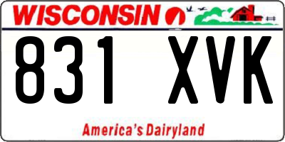 WI license plate 831XVK