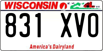 WI license plate 831XVO