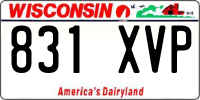 WI license plate 831XVP