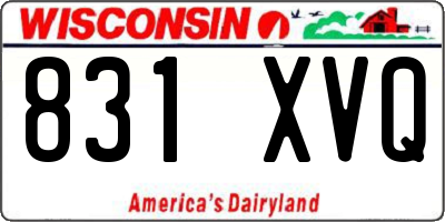 WI license plate 831XVQ