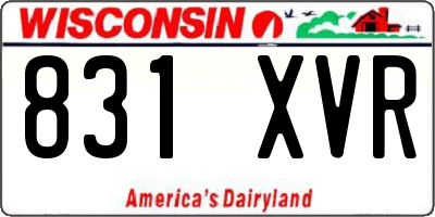 WI license plate 831XVR