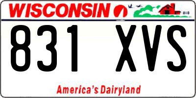 WI license plate 831XVS
