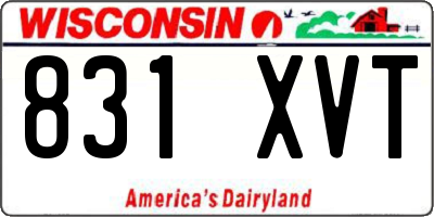 WI license plate 831XVT