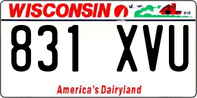 WI license plate 831XVU