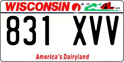 WI license plate 831XVV