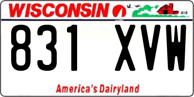 WI license plate 831XVW
