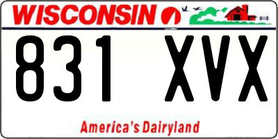 WI license plate 831XVX