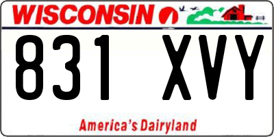 WI license plate 831XVY