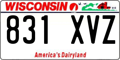 WI license plate 831XVZ