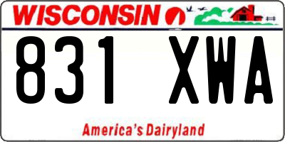 WI license plate 831XWA