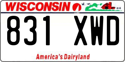 WI license plate 831XWD