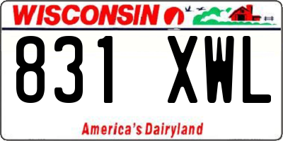 WI license plate 831XWL