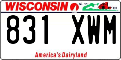 WI license plate 831XWM