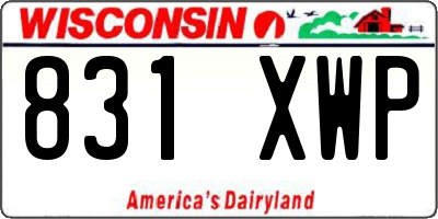 WI license plate 831XWP