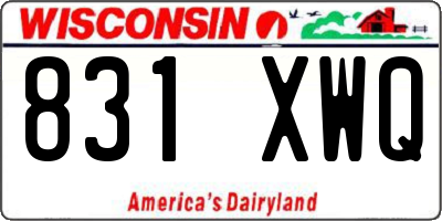 WI license plate 831XWQ