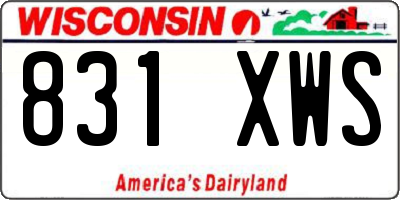 WI license plate 831XWS