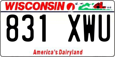 WI license plate 831XWU