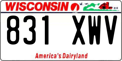 WI license plate 831XWV