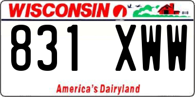 WI license plate 831XWW