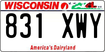 WI license plate 831XWY
