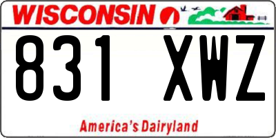 WI license plate 831XWZ
