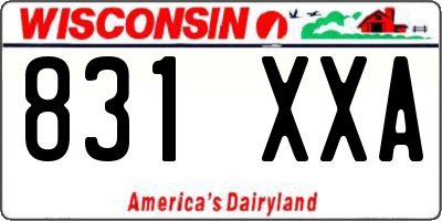 WI license plate 831XXA