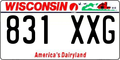 WI license plate 831XXG