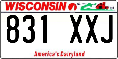 WI license plate 831XXJ
