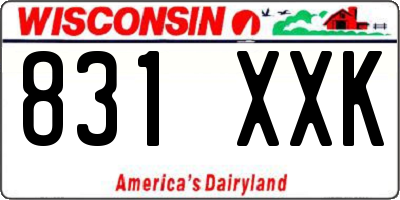 WI license plate 831XXK
