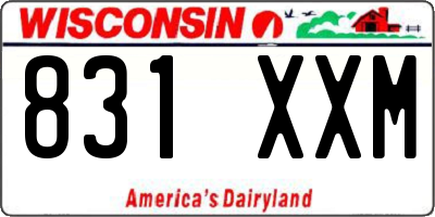 WI license plate 831XXM