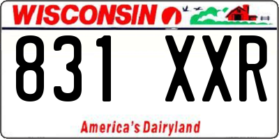 WI license plate 831XXR
