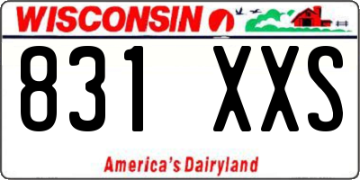 WI license plate 831XXS
