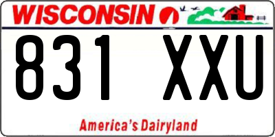 WI license plate 831XXU