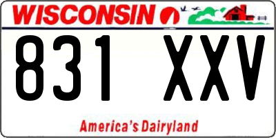 WI license plate 831XXV