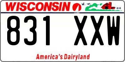 WI license plate 831XXW