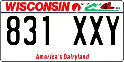 WI license plate 831XXY