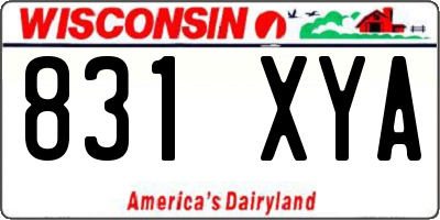 WI license plate 831XYA