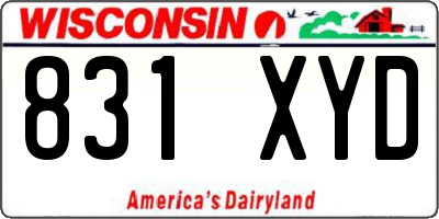 WI license plate 831XYD