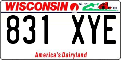 WI license plate 831XYE