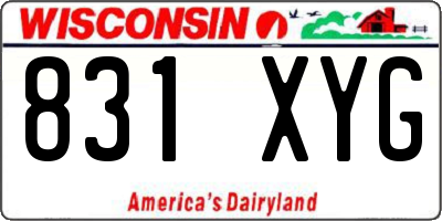 WI license plate 831XYG
