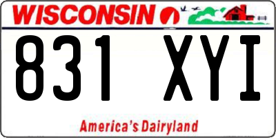 WI license plate 831XYI