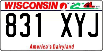 WI license plate 831XYJ