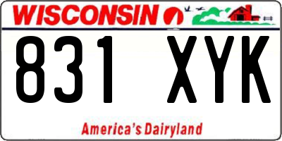 WI license plate 831XYK