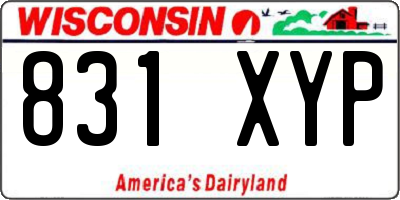 WI license plate 831XYP