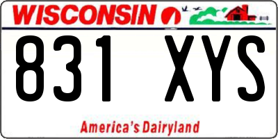 WI license plate 831XYS