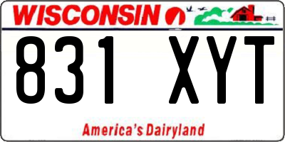 WI license plate 831XYT