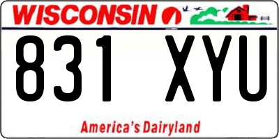 WI license plate 831XYU