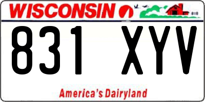 WI license plate 831XYV