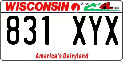 WI license plate 831XYX